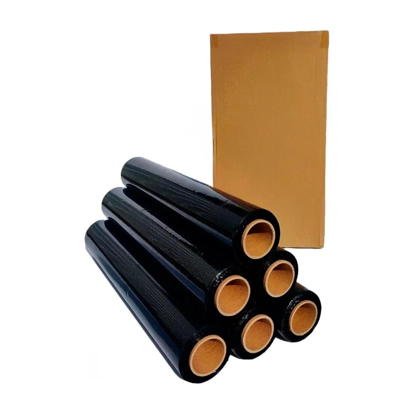 Film Stretch Negro Caja de 6 Rollos, 1.7 kg cada Rollo