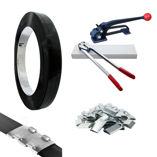 PACK METÁLICO 1 EMBÁLATE (Rollo Zuncho, Tensador, Tenaza, sellos más REGALO)