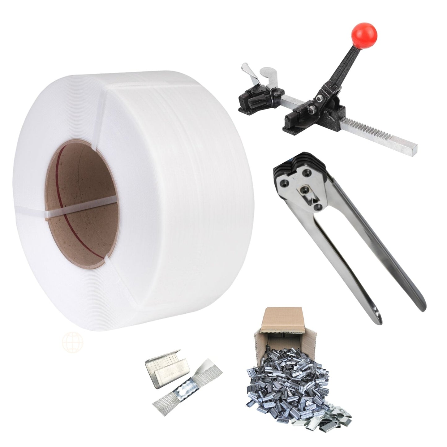 PACK PP 1 EMBÁLATE (Rollo Zuncho, Tensador, Tenaza, sellos más REGALO)