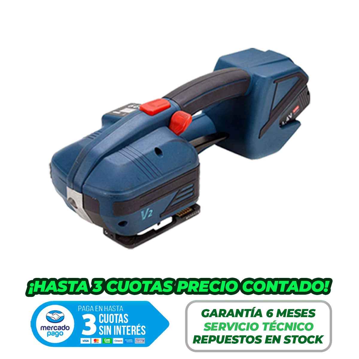 Enzunchadora Automática V2 a Batería para Zuncho PP/PET
