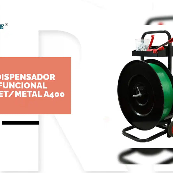 Carro Dispensador Multifuncional Zuncho PET/METAL A400 by@Outfy