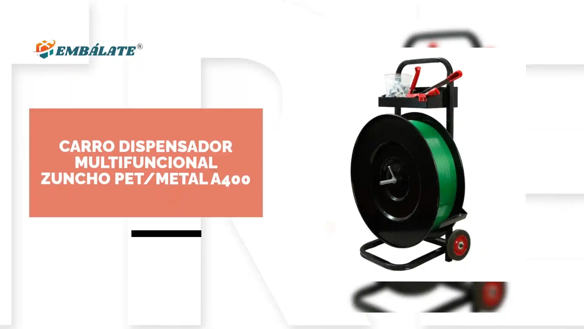 Carro Dispensador Multifuncional Zuncho PET/METAL A400 by@Outfy